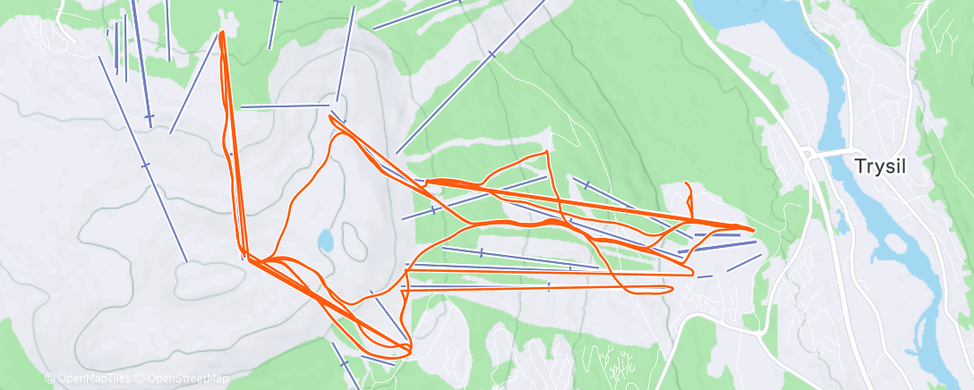 Map of the activity, Trysilfjellet 25/26 # 18: kald men fin dag.