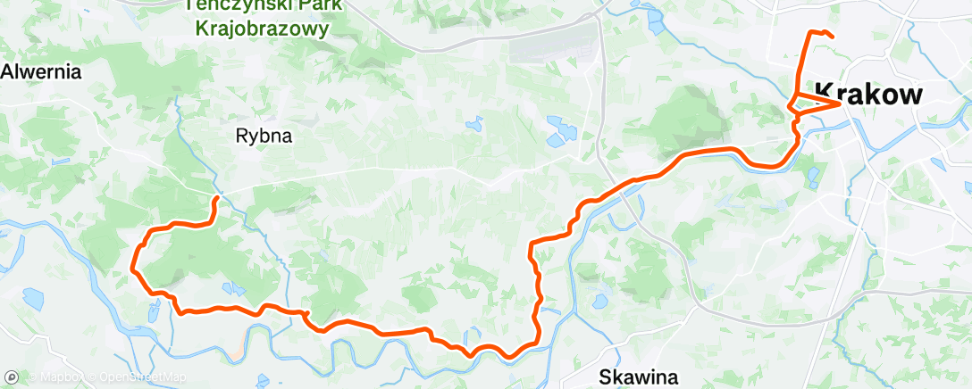 Map of the activity, Lunch Ride