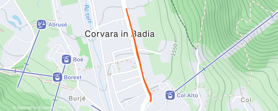 Map of the activity, Marche le matin