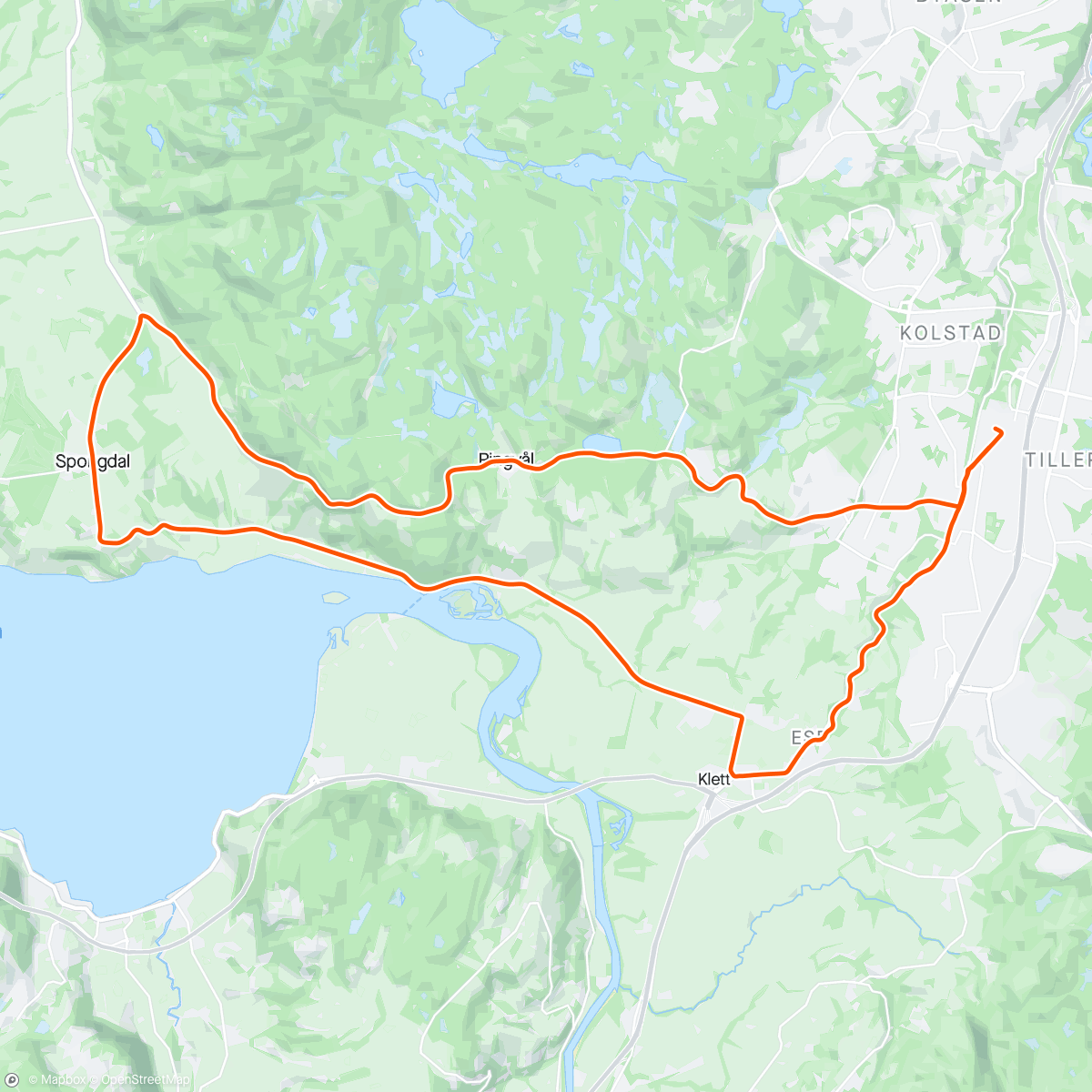 Map of the activity, Spongdalrunde☀️