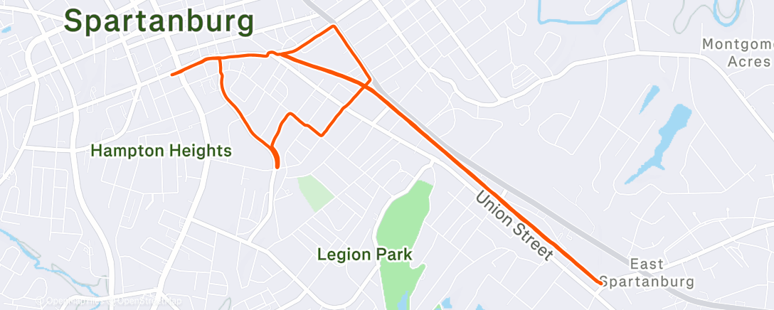 Map of the activity, Easy, chilly 7