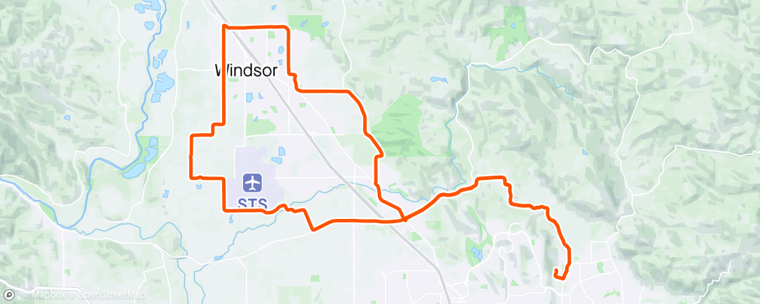 Map of the activity, Weekend Recovery Ride: Starr Rd. Loop