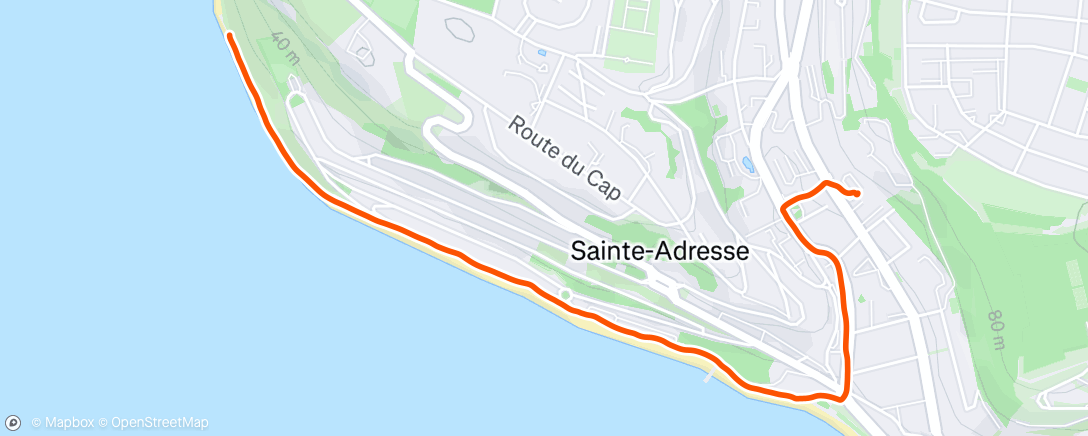 Map of the activity, Marche le midi