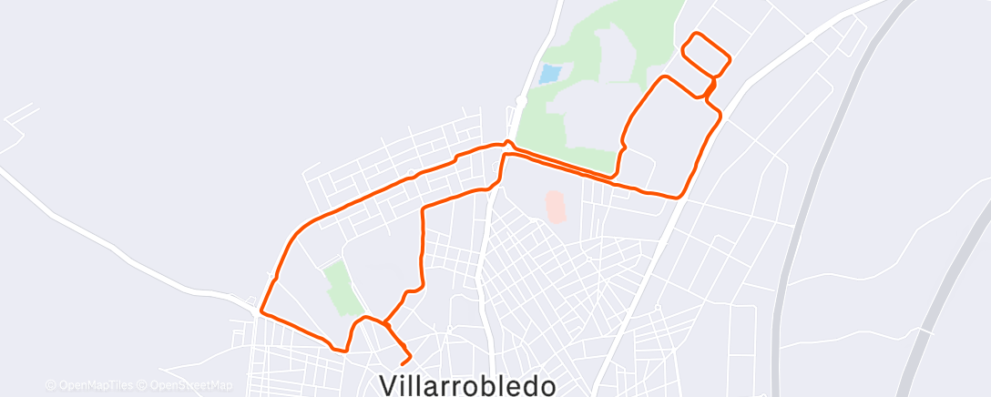 Map of the activity, 8km Villarrobledo