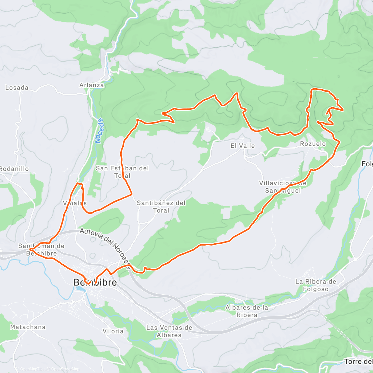 Карта физической активности (Turismo en bicicleta de montaña)