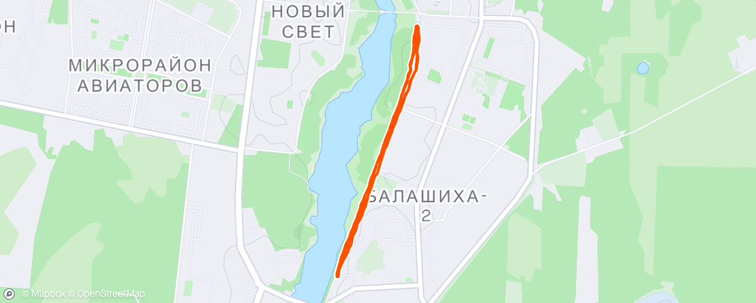 Map of the activity, Трейлраннинг (утро)