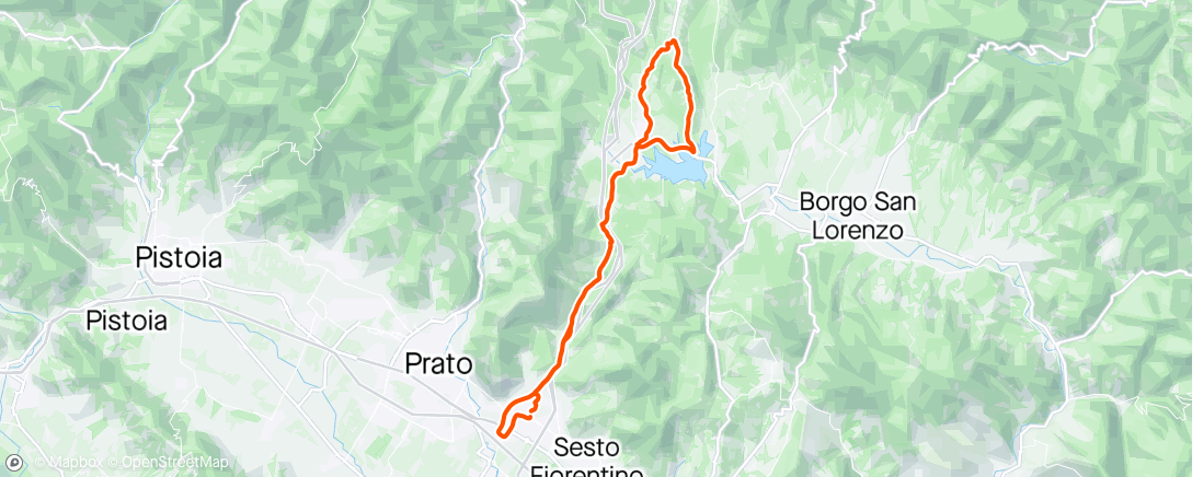 Map of the activity, Pedalata del mattino