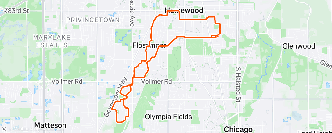 Map of the activity, Morning Ride