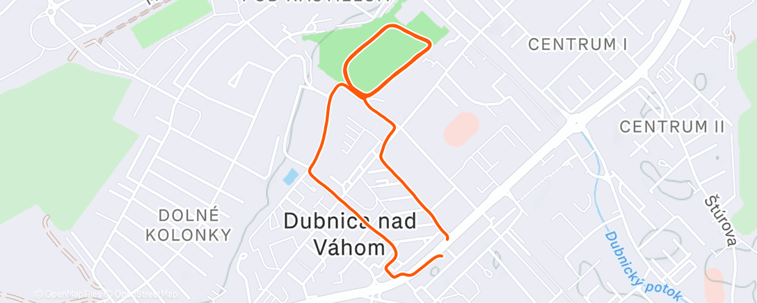 Map of the activity, Night Run