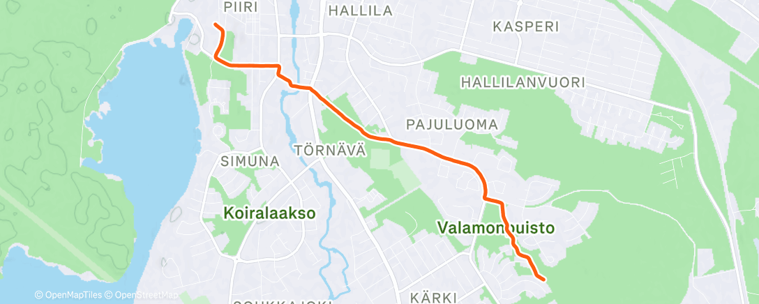 Map of the activity, Morning Run