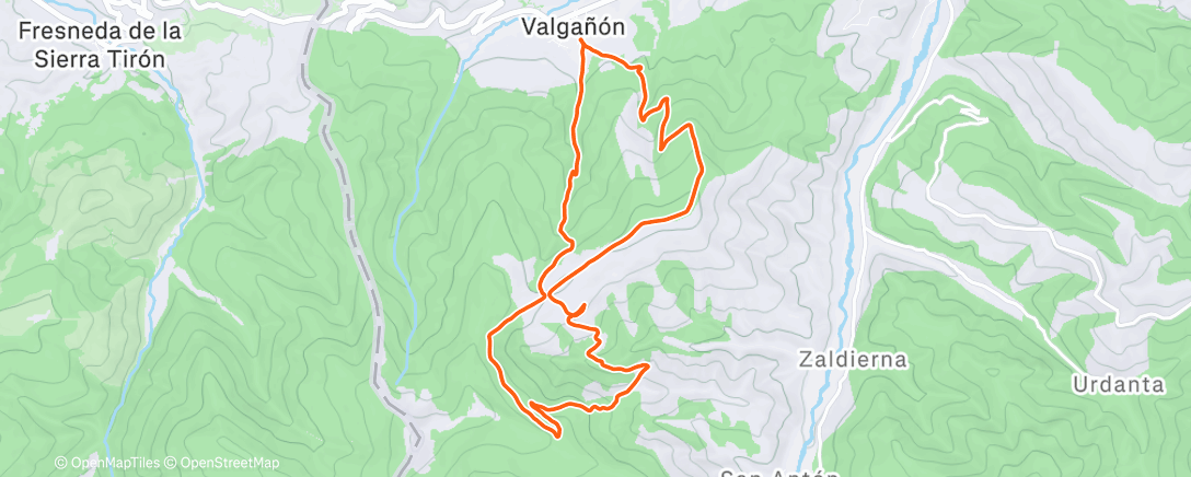 Mappa dell'attività Carrera de montaña a la hora del almuerzo