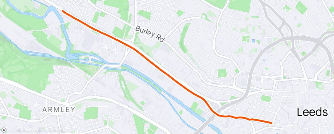 Map of the activity, Afternoon Run