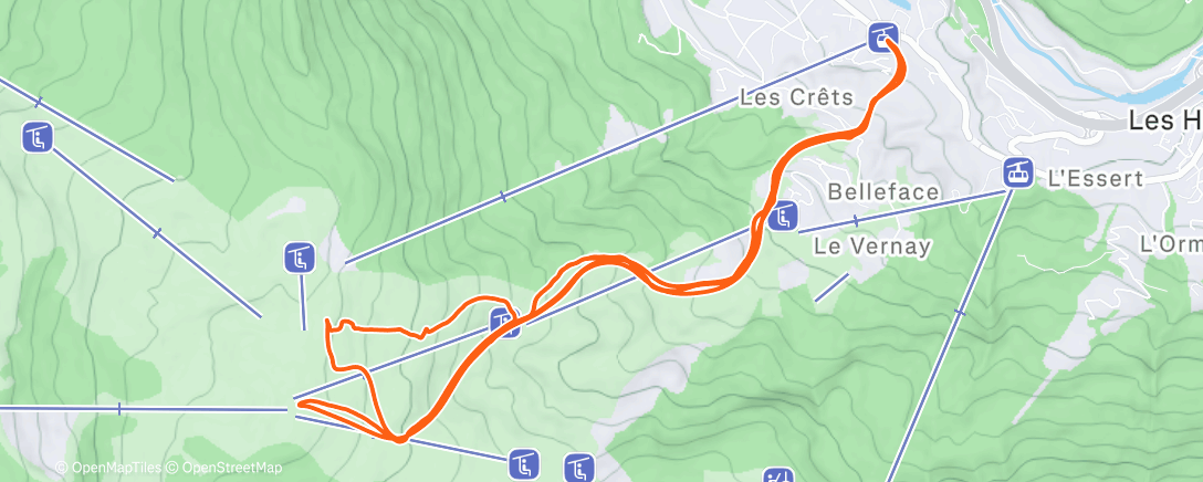 Карта физической активности (Ski de randonnée le matin full peuf avec Gaspard 😅)