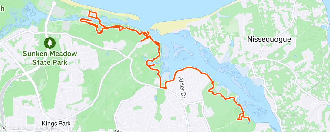 Map of the activity, Afternoon Hike
