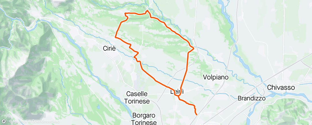 Map of the activity, Lunch Ride