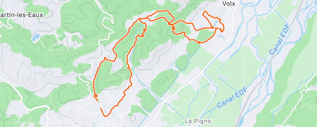 Map of the activity, Rando de Noël a Manosque