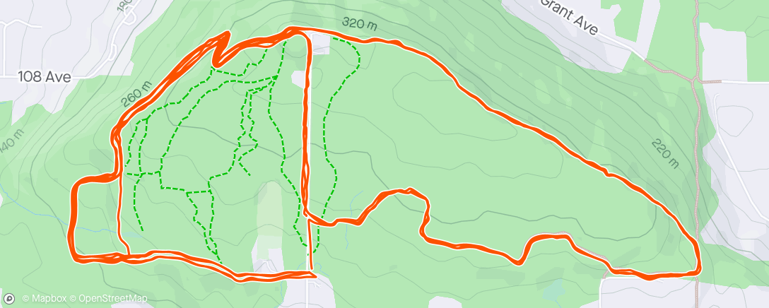 アクティビティ「Lunch Trail Run」の地図