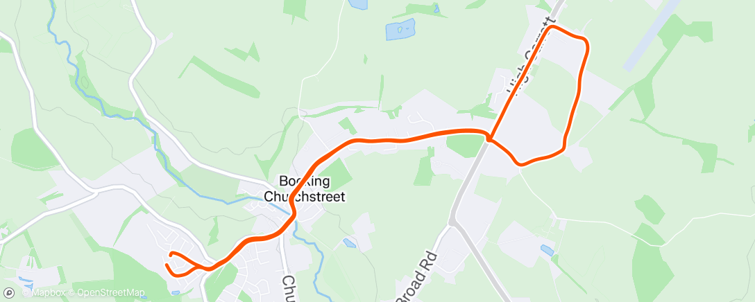 Map of the activity, Afternoon Run