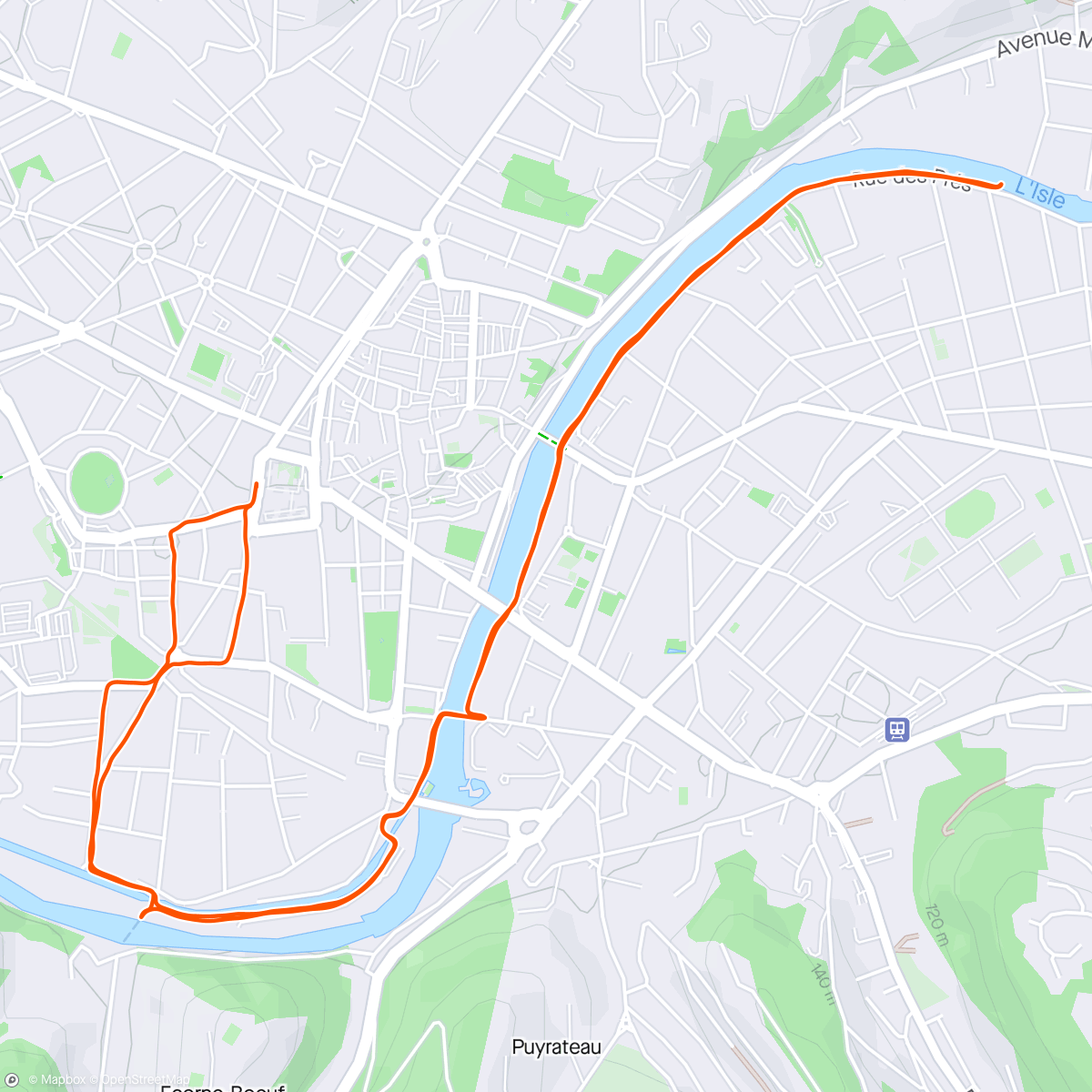 Map of the activity, Perigueux