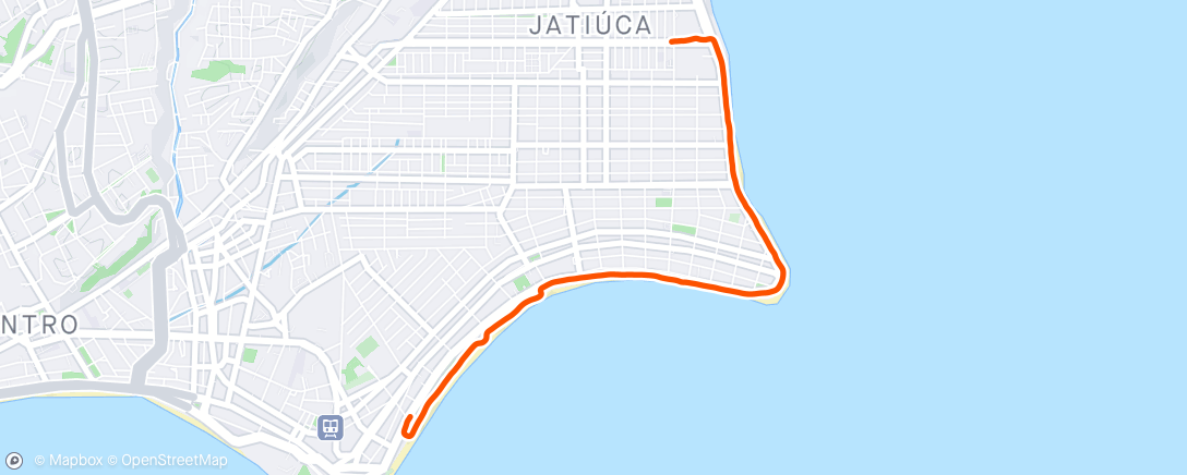 Map of the activity, Afternoon Run