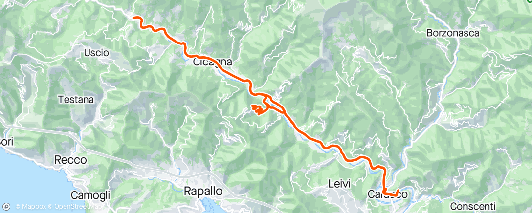 Map of the activity, 14/05/2024 Coreglia Ligure, Liguria, Italy