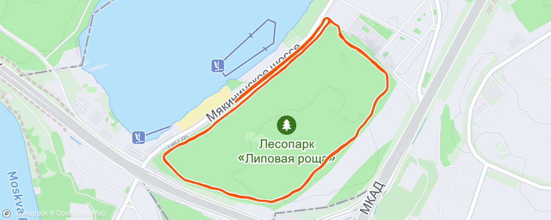 Map of the activity, Утренний забег