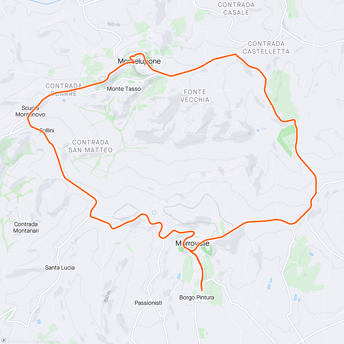 Map of the activity, Making sure I still know how to ride a bike