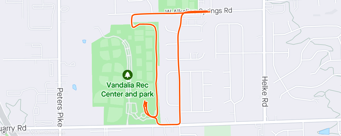 Map of the activity, Ride to Rec Ctr