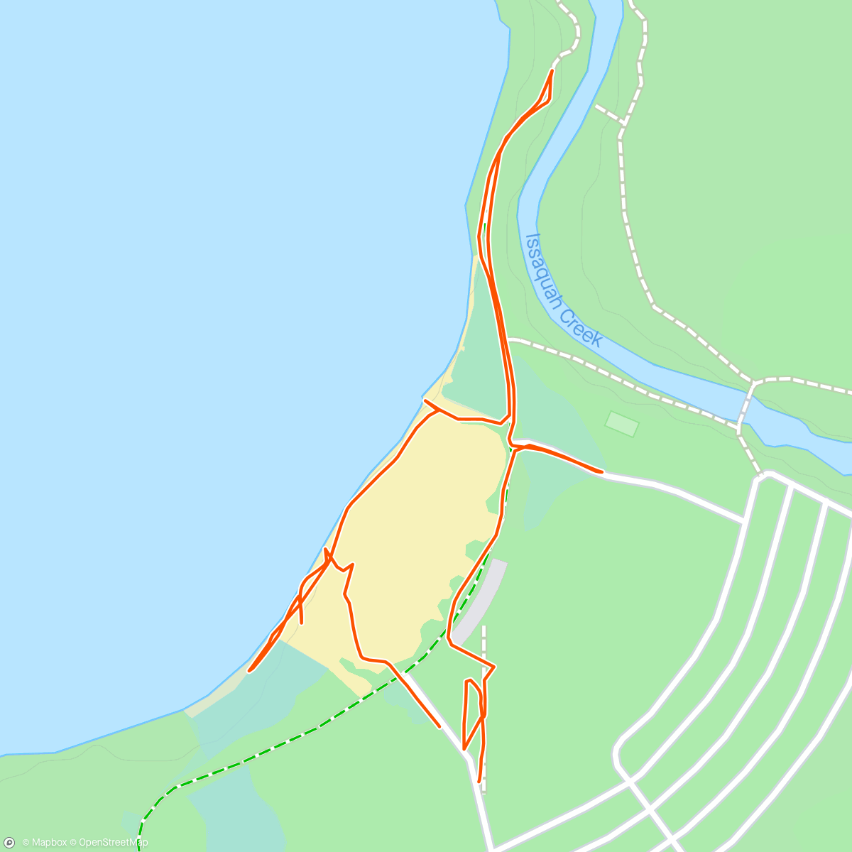 Mapa da atividade, Evening Walk at the Scenic Sammamish Lakeside Park