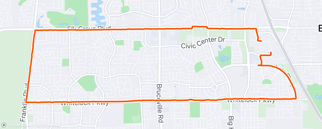 Map of the activity, Morning Run