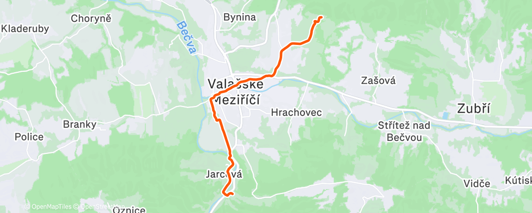 Map of the activity, Morning Run