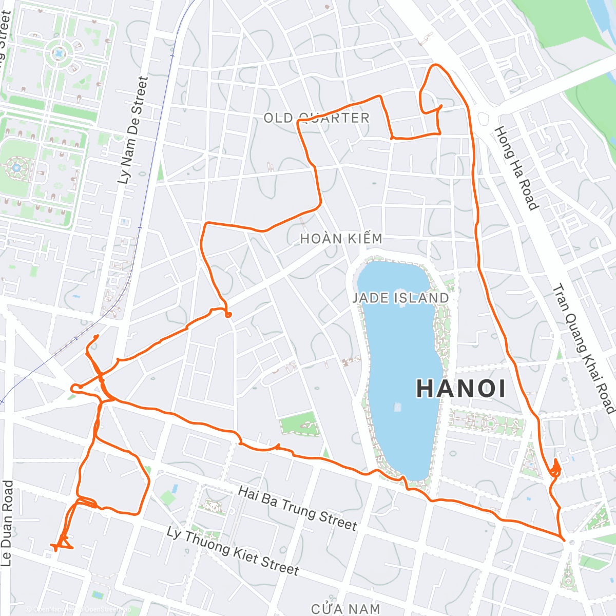 Map of the activity, Lunch Walk