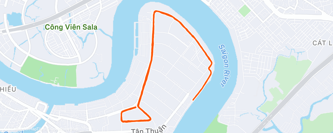 Map of the activity, Morning Walk