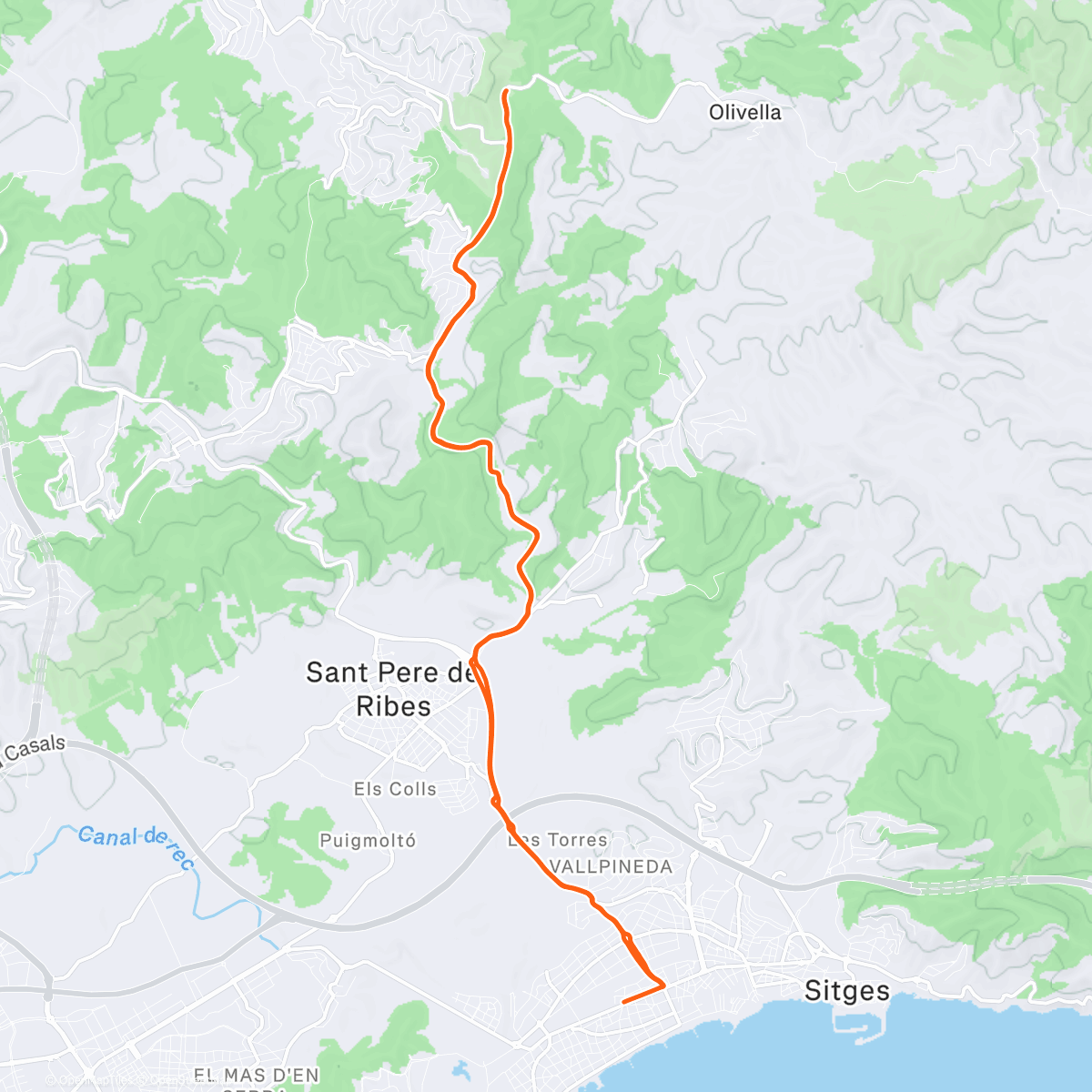 Map of the activity, 1 hour L2