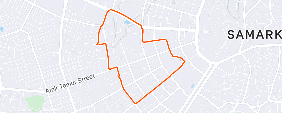 Map of the activity, Afternoon Walk