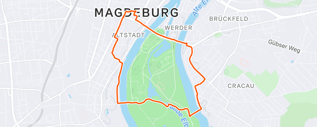 Map of the activity, Spaziergang am Mittag