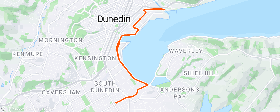 Map of the activity, Back from the gym