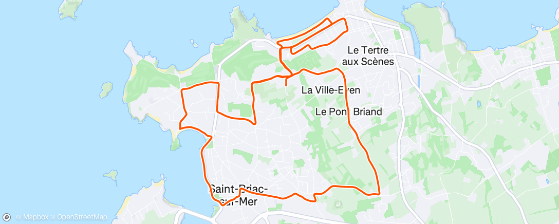 Map of the activity, Course à pied le matin