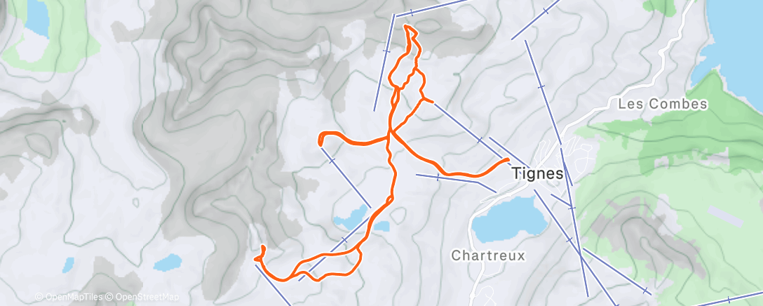 Map of the activity, Esquí de montaña matutino