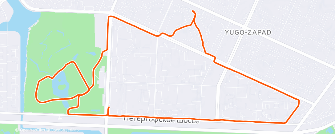 Карта физической активности (Вечерний забег)