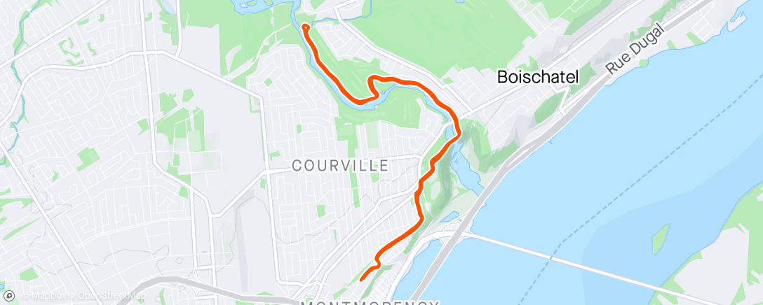 Map of the activity, Trail du jeudi soir - CN 🧡