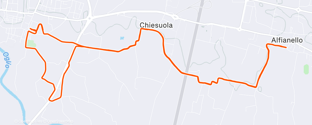 Map of the activity, Fondo lento 80' in Z2 + allunghi