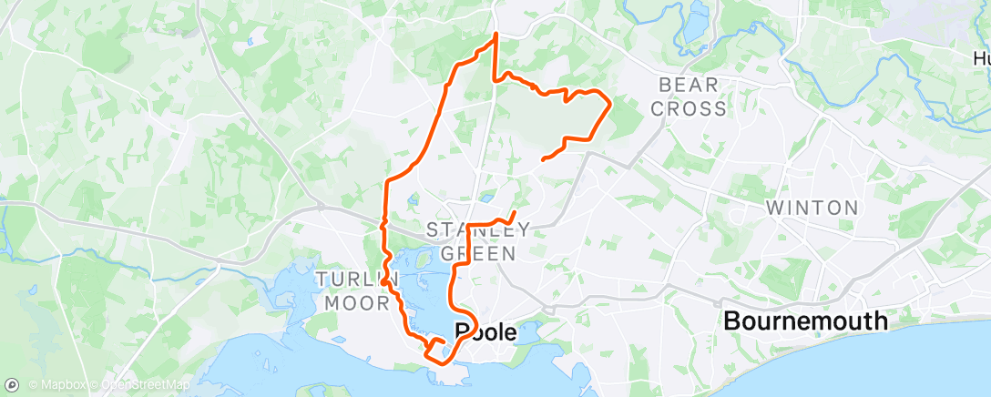 Map of the activity, Afternoon Ride