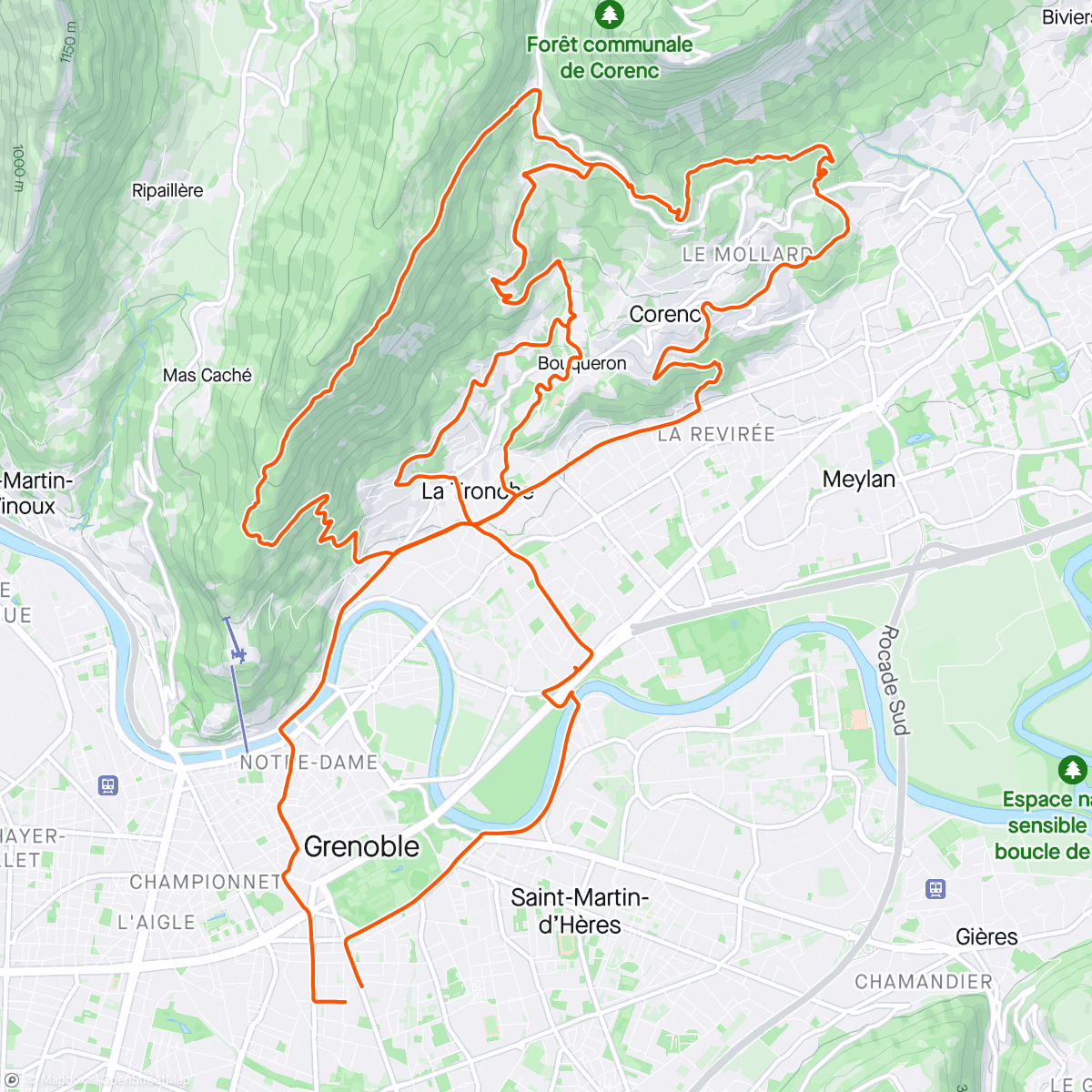 Map of the activity, Rachais et bdm. Froidure