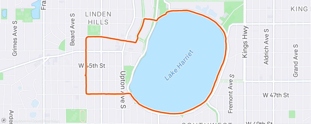 Map of the activity, 20241218: long ruck loop (50#)