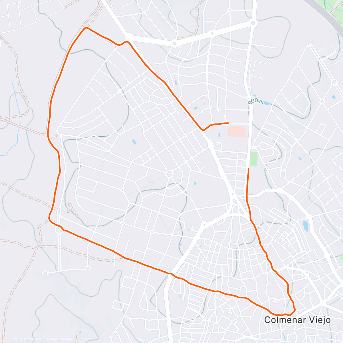 Map of the activity, San Silvestre Colmenar Viejo 6K