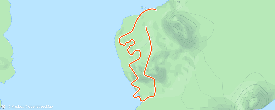 Map of the activity, 12e Zwift/1: Two Bridges Loop in Watopia