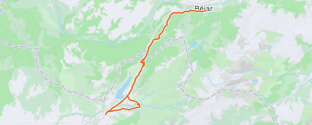 Map of the activity, Bicicleta a la hora del almuerzo
