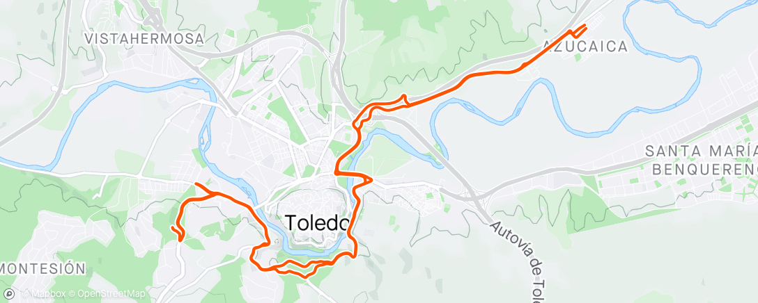 Mapa da atividade, Ciclismo 🚴🏽 por la tarde