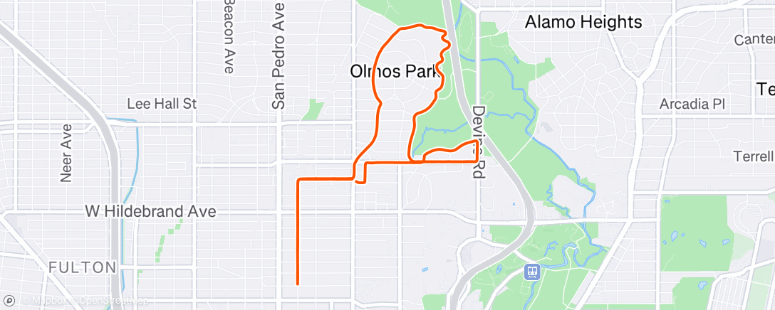 Map of the activity, Morning Run